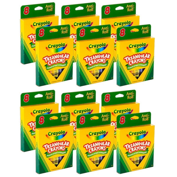 Triangular Anti-Roll Crayons, PK96